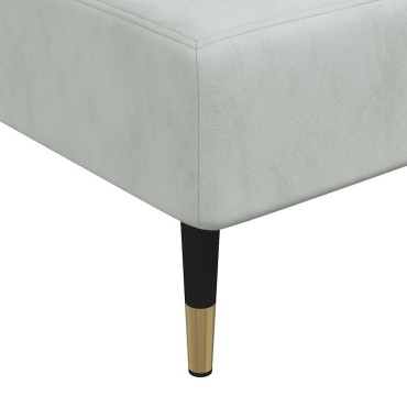 vidaXL Καναπές Κρεβάτι Γωνιακός Αν. Γκρι 279x140x70cm Βελούδινος 1 τεμ.