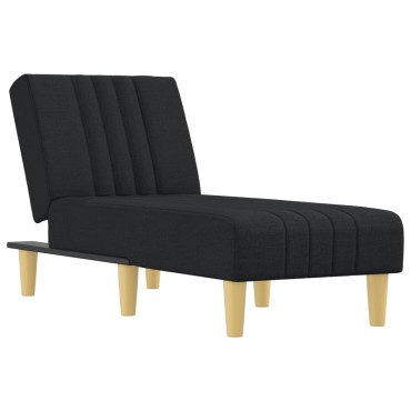 vidaXL Ανάκλιντρο Μαύρο Υφασμάτινο 55x140x70cm 1 τεμ.