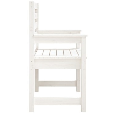 vidaXL Καρέκλες Κήπου 2 τεμ. Λευκές 60x48x91cm Μασίφ Ξύλο Πεύκου