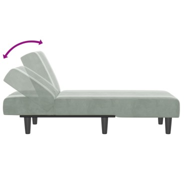 vidaXL Ανάκλιντρο Ανοιχτό Γκρι Βελούδινο 55x140x70cm 1 τεμ.