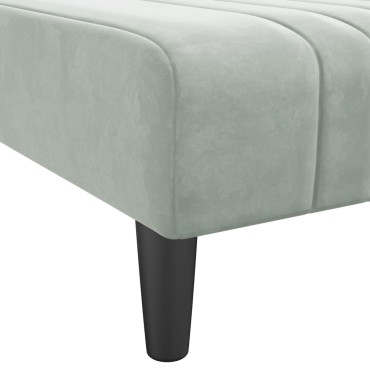 vidaXL Ανάκλιντρο Ανοιχτό Γκρι Βελούδινο 55x140x70cm 1 τεμ.