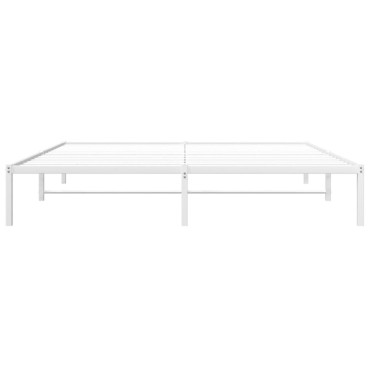 vidaXL Μεταλλικό Πλαίσιο Κρεβατιού Λευκό 180x200cm 1 τεμ. - Διπλό