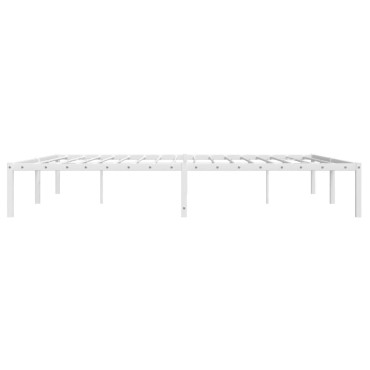 vidaXL Μεταλλικό Πλαίσιο Κρεβατιού Λευκό 180x200cm 1 τεμ. - Διπλό