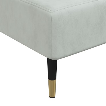 vidaXL Ανάκλιντρο Ανοιχτό Γκρι Βελούδινο 55x140x70cm 1 τεμ.