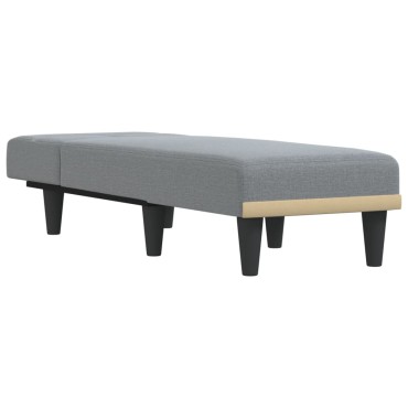 vidaXL Ανάκλιντρο Ανοιχτό Γκρι Υφασμάτινο 55x140x70cm 1 τεμ.