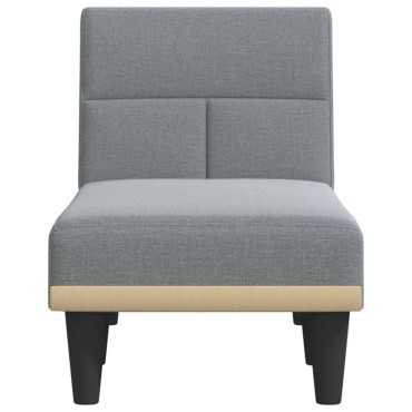 vidaXL Ανάκλιντρο Ανοιχτό Γκρι Υφασμάτινο 55x140x70cm 1 τεμ.