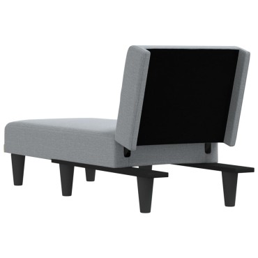 vidaXL Ανάκλιντρο Ανοιχτό Γκρι Υφασμάτινο 55x140x70cm 1 τεμ.