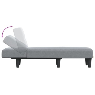 vidaXL Ανάκλιντρο Ανοιχτό Γκρι Υφασμάτινο 55x140x70cm 1 τεμ.
