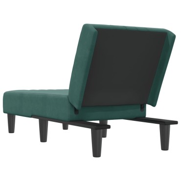 vidaXL Ανάκλιντρο Σκούρο Πράσινο Βελούδινο 55x140x70cm 1 τεμ.
