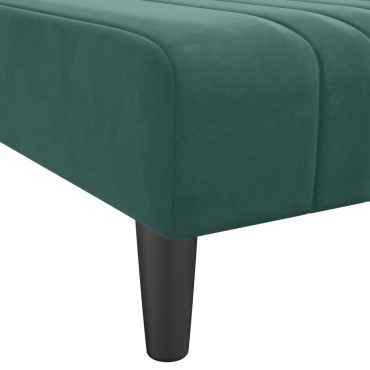 vidaXL Ανάκλιντρο Σκούρο Πράσινο Βελούδινο 55x140x70cm 1 τεμ.