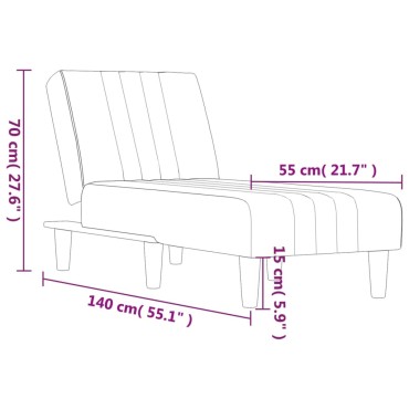 vidaXL Ανάκλιντρο Σκούρο Πράσινο Βελούδινο 55x140x70cm 1 τεμ.