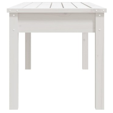 vidaXL Παγκάκι Κήπου Λευκό 109x44x45cm από Μασίφ Ξύλο Πεύκου 1 τεμ.