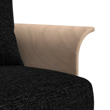vidaXL Καναπές Κρεβάτι Γωνιακός Μαύρος 279x140x70cm Υφασμάτινος 1 τεμ.