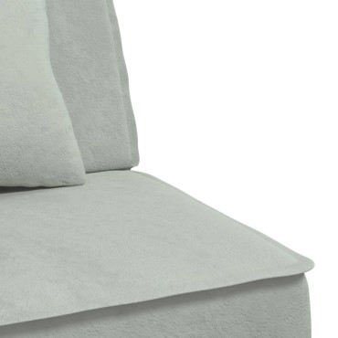 vidaXL Καναπές Κρεβάτι Γωνιακός Αν. Γκρι 255x140x70cm Βελούδινος 1 τεμ.