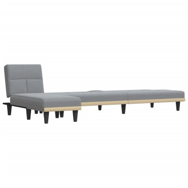vidaXL Καναπές Κρεβάτι Γωνιακός Αν. Γκρι 255x140x70cm Υφασμάτινος 1 τεμ.