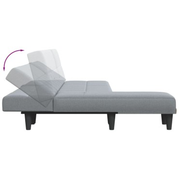 vidaXL Καναπές Κρεβάτι Γωνιακός Αν. Γκρι 255x140x70cm Υφασμάτινος 1 τεμ.