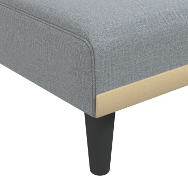 vidaXL Καναπές Κρεβάτι Γωνιακός Αν. Γκρι 255x140x70cm Υφασμάτινος 1 τεμ.