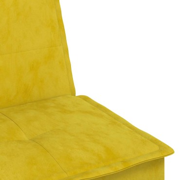 vidaXL Καναπές Κρεβάτι Γωνιακός Κίτρινος 255x140x70cm Βελούδινος 1 τεμ.