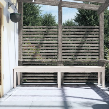 vidaXL Πάγκος Κήπου Διθέσιος Λευκός 203,5x44x45cm Μασίφ Ξύλο Πεύκου