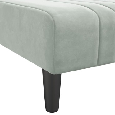 vidaXL Καναπές Κρεβάτι Γωνιακός Αν. Γκρι 260x140x70cm Βελούδινος 1 τεμ.