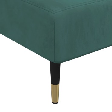vidaXL Ανάκλιντρο Σκούρο Πράσινο Βελούδινο 55x140x70cm 1 τεμ.