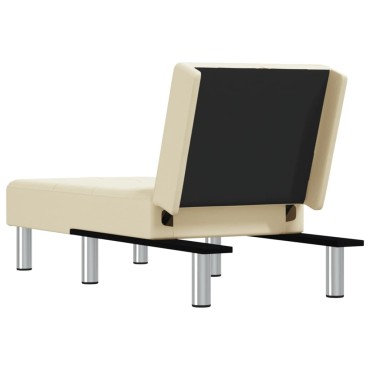 vidaXL Ανάκλιντρο Κρεμ από Συνθετικό Δέρμα 55x140x70cm 1 τεμ.