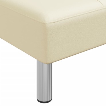 vidaXL Ανάκλιντρο Κρεμ από Συνθετικό Δέρμα 55x140x70cm 1 τεμ.
