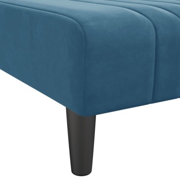 vidaXL Ανάκλιντρο Μπλε Βελούδινο 55x140x70cm 1 τεμ.