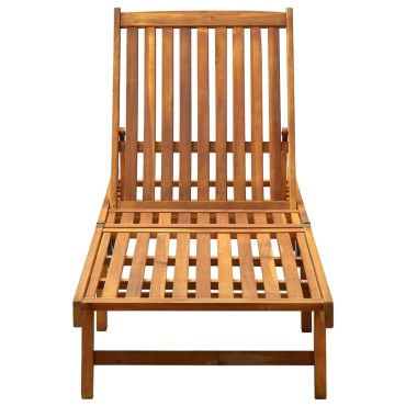vidaXL Ξαπλώστρα από Μασίφ Ξύλο Ακακίας 199x59/63x30/62/76/85cm 1 τεμ.