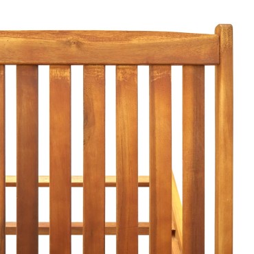 vidaXL Ξαπλώστρα από Μασίφ Ξύλο Ακακίας 199x59/63x30/62/76/85cm 1 τεμ.
