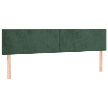 vidaXL Κρεβάτι Boxspring με Στρώμα Σκούρο Πράσινο 180x200εκ. Βελούδινο