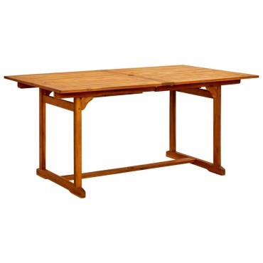 vidaXL Τραπεζαρία Κήπου (160-240)x100x75cm από Μασίφ Ξύλο Ακακίας 1 τεμ.