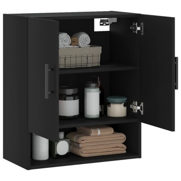 vidaXL Ντουλάπι Τοίχου Μαύρο 60x31x70cm από Επεξεργασμένο Ξύλο 1 τεμ.