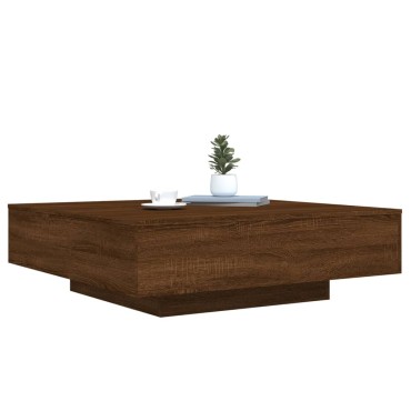 vidaXL Τραπεζάκι Σαλονιού Καφέ Δρυς 100x100x31cm Επεξεργασμένο Ξύλο 1 τεμ.