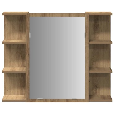 vidaXL Ντουλάπι Μπάνιου Τεχνίτης Δρυς 80x20,5x64cm Επεξεργασμένο Ξύλο 1 τεμ.