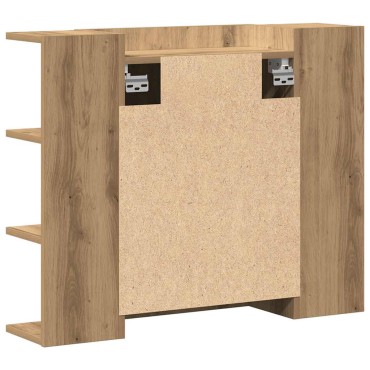 vidaXL Ντουλάπι Μπάνιου Τεχνίτης Δρυς 80x20,5x64cm Επεξεργασμένο Ξύλο 1 τεμ.
