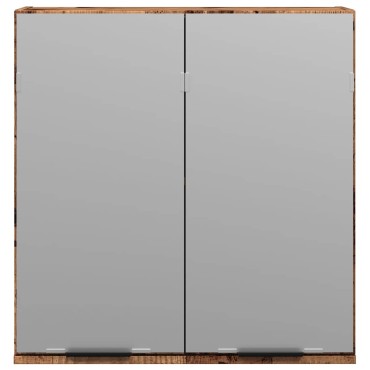 vidaXL Έπιπλο Καθρέφτη Μπάνιου Παλαιό Ξύλο 64x20x66,5cm Επεξ. Ξύλο 1 τεμ.