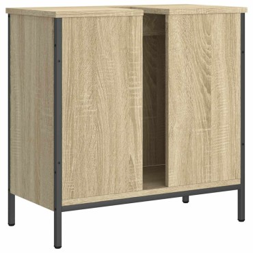 vidaXL Ντουλάπι Νιπτήρα Μπάνιου Sonoma Δρυς 60x30x60cm Επεξ. Ξύλο 1 τεμ.