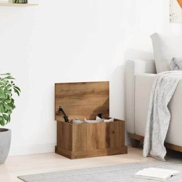 vidaXL Κουτί Αποθήκευσης Αρτισιανή Δρυς 30x50x28cm Επεξ.Ξύλο 1 τεμ.