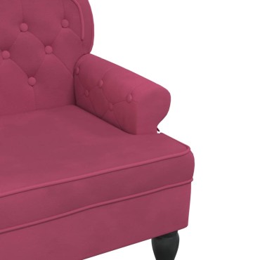 vidaXL Παγκάκι με Πλάτη Μπορντό 119,5x64,5x75cm Βελούδινο