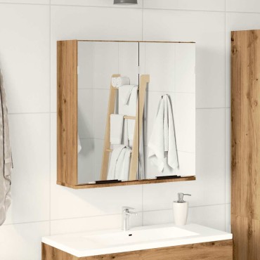 vidaXL Ντουλάπι Μπάνιου Τεχνίτης Δρυς 64x20x66,5cm Επεξεργασμένο Ξύλο 1 τεμ.