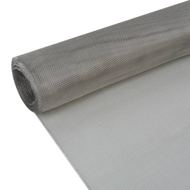 vidaXL Δικτυωτό Πλέγμα Ασημί 100x500cm από Ανοξείδωτο Ατσάλι