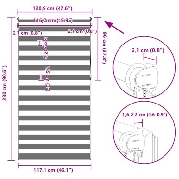 Σύστημα Σκίασης Ρόλερ Zebra Μαύρο 120 x 230 εκ.