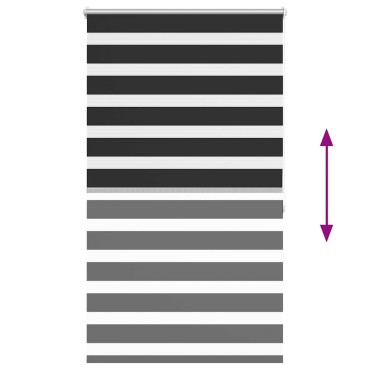 Ρόλερ Zebra Μαύρο 100 x 175cm