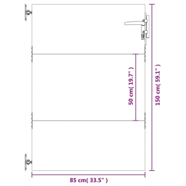 vidaXL Πύλη Κήπου 85 x 150 εκ. από Ατσάλι Corten