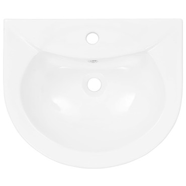 vidaXL Νιπτήρας Επιδαπέδιος με Κολόνα Λευκός 520x440x190 χιλ Κεραμικός