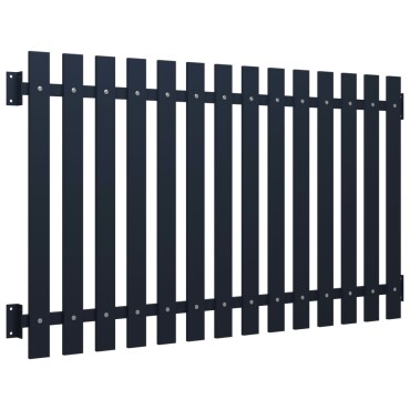 vidaXL Πάνελ Περίφραξης Ανθρακί 170,5x150cm Ατσάλι με Βαφή Πούδρας