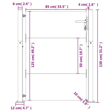 vidaXL Πύλη Κήπου 105 x 130 εκ. από Ατσάλι Corten
