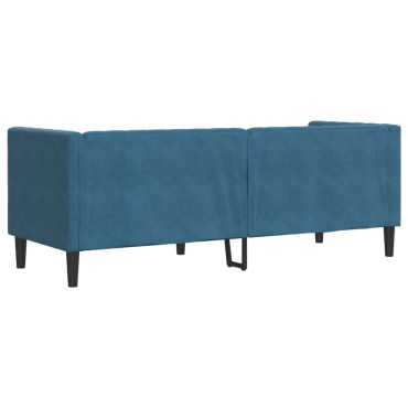 vidaXL Καναπές Διθέσιος Chesterfield με Στηρίγματα Μπλε Βελούδο 194x74,5x70,5cm 1 τεμ. Τριθέσιος
