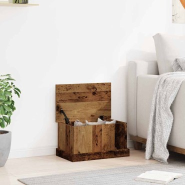 vidaXL Κουτί Αποθήκευσης Όψη Παλαιού Ξύλου 30x50x28cm Επεξ.Ξύλο 1 τεμ.
